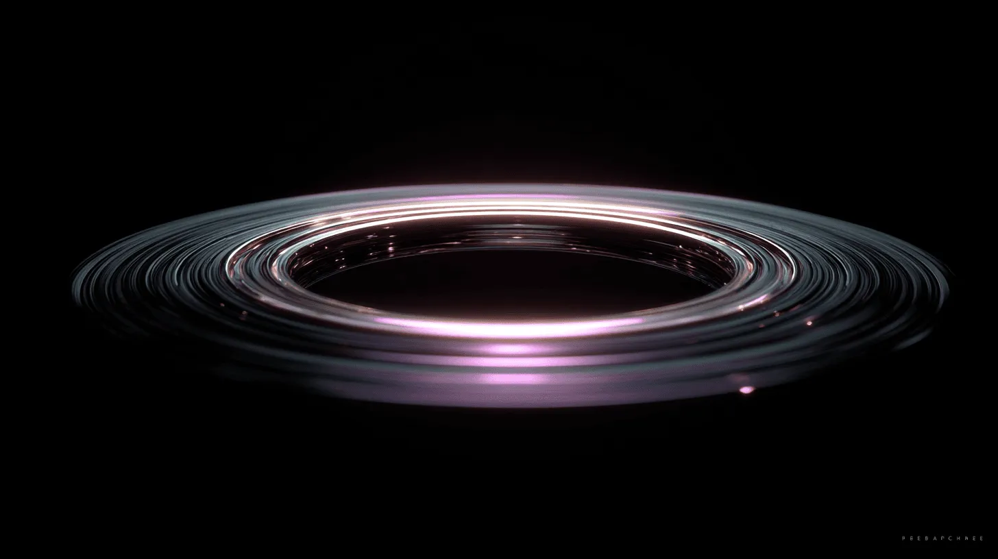Glowing ring of light on a dark background with the Misraj AI logo